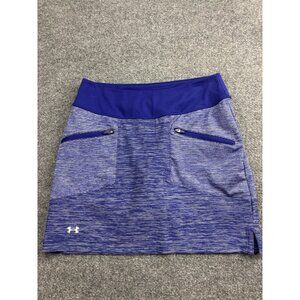 Under Armour Skort Womens Medium Blue Heather Athletic Running Golf Pockets
